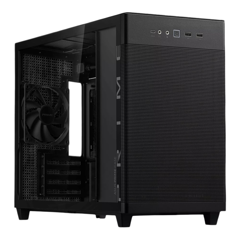CASE ASUS PRIME AP201 TEMPERED GLASS BLACK