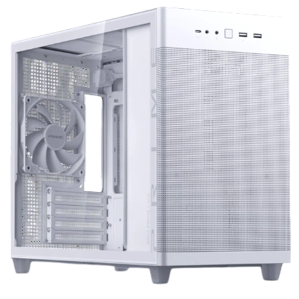 CASE ASUS PRIME AP201 TEMPERED GLASS WHITE