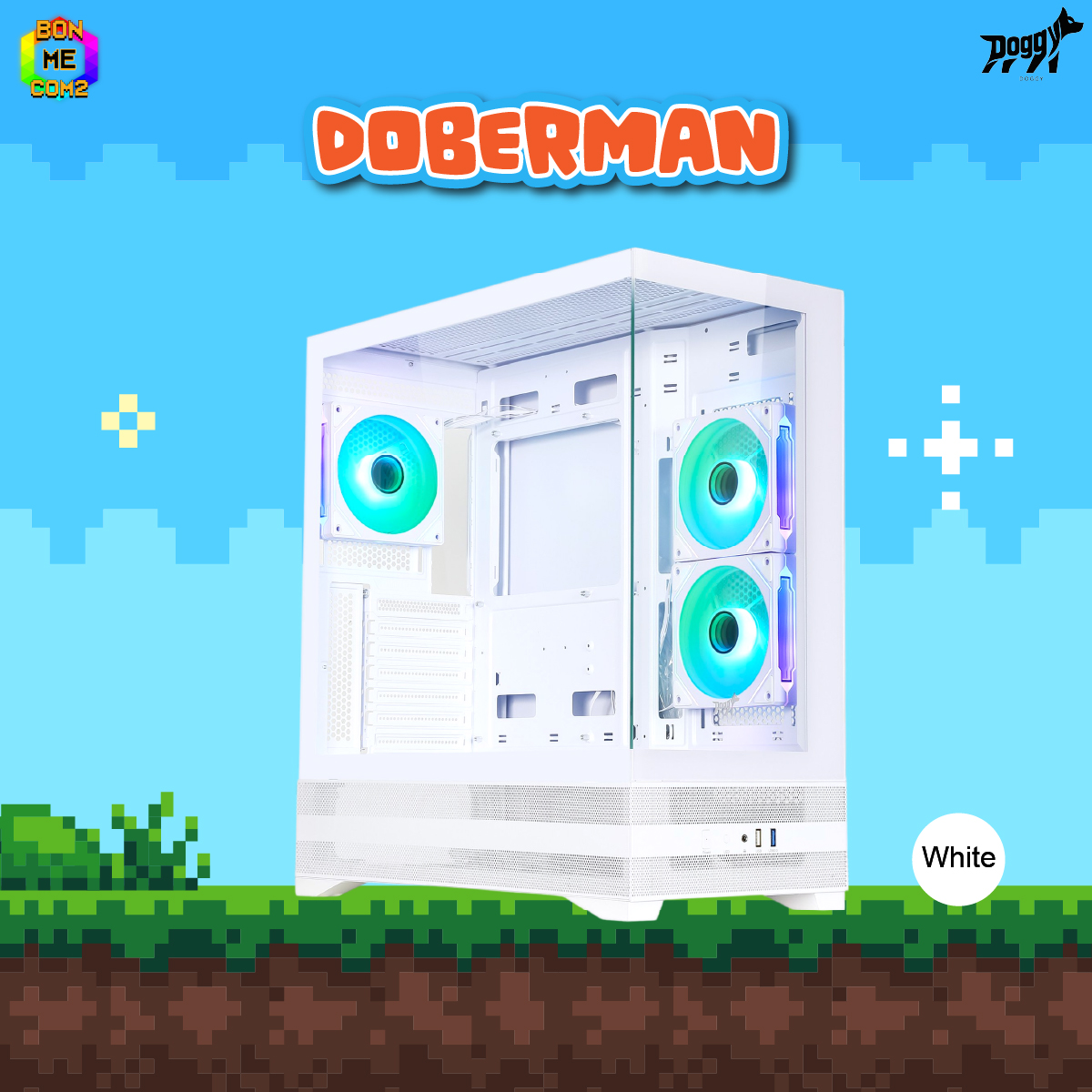 CASE DOGGY DOBERMAN WHITE