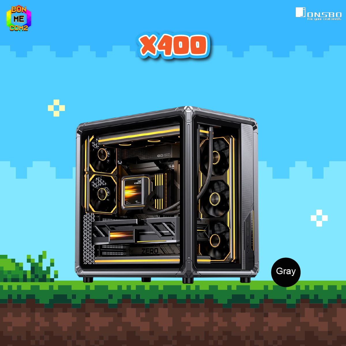 Jonsbo X400 Gray (NO FAN)