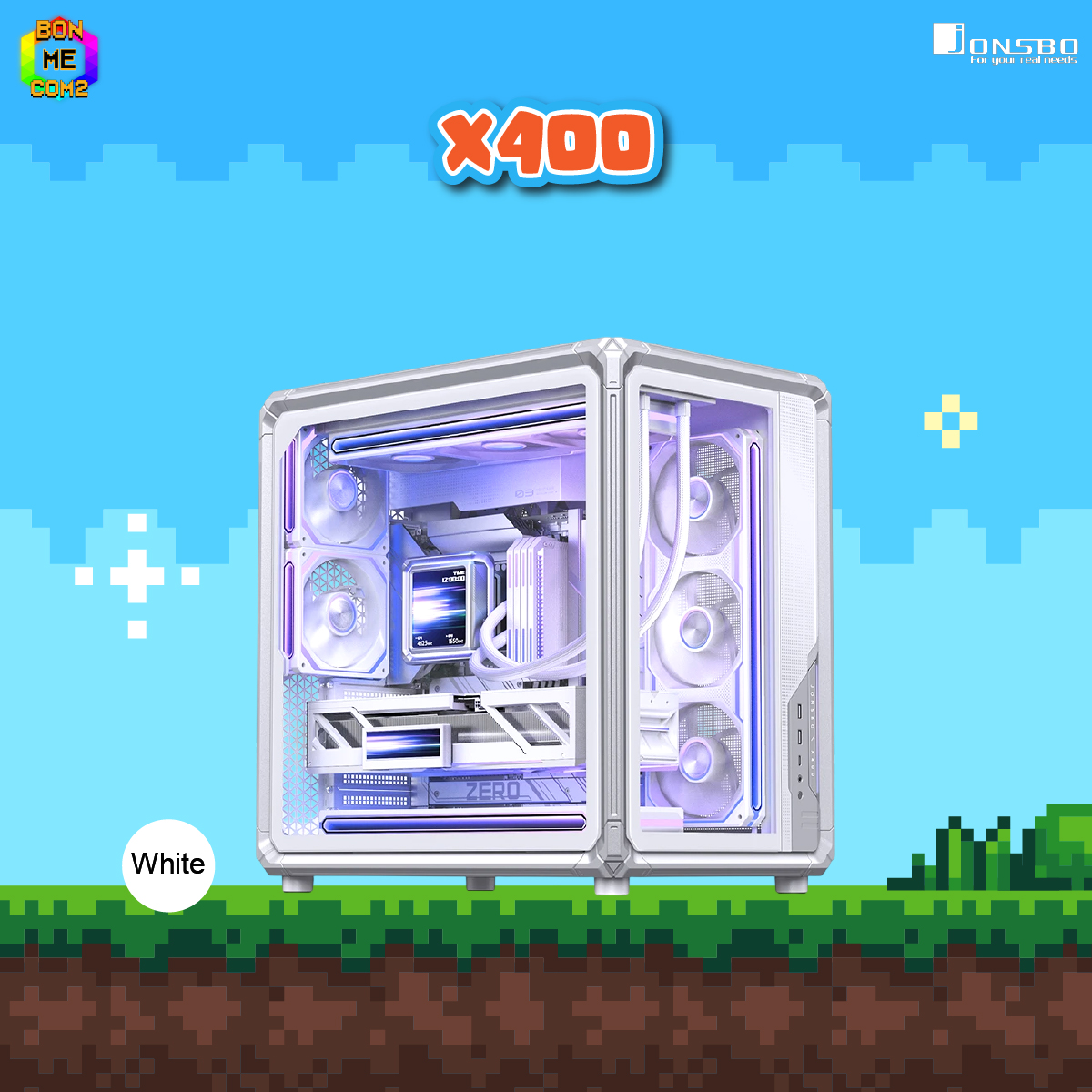 CASE Jonsbo X400 WHITE (NO FAN)