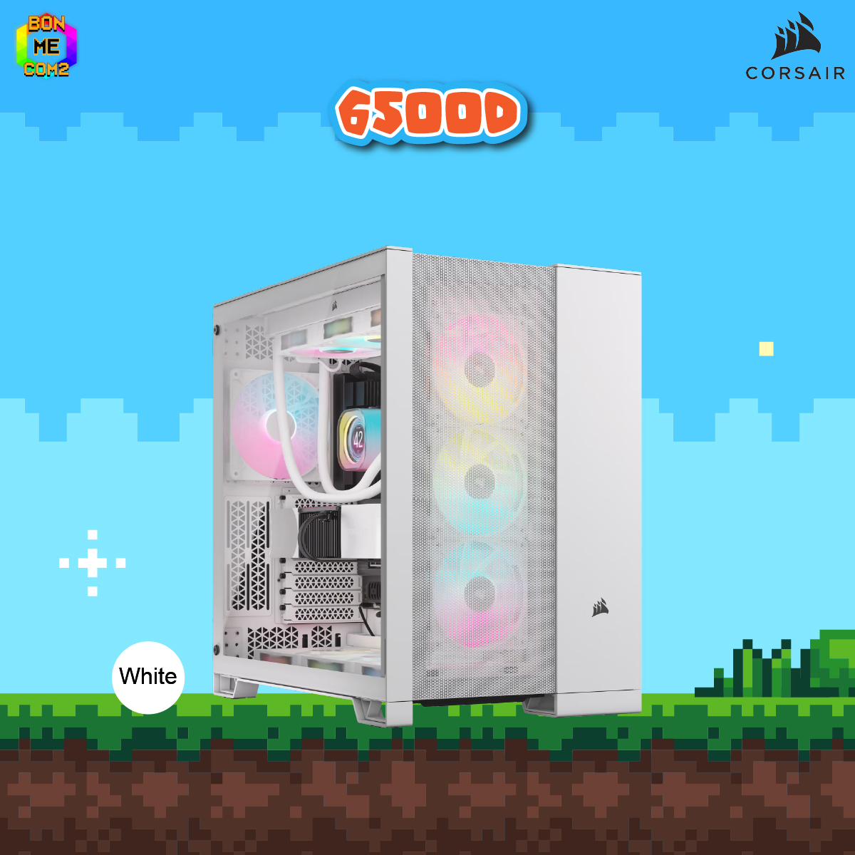 CASE CORSAIR 6500D AIR FLOW WHITE - E-ATX