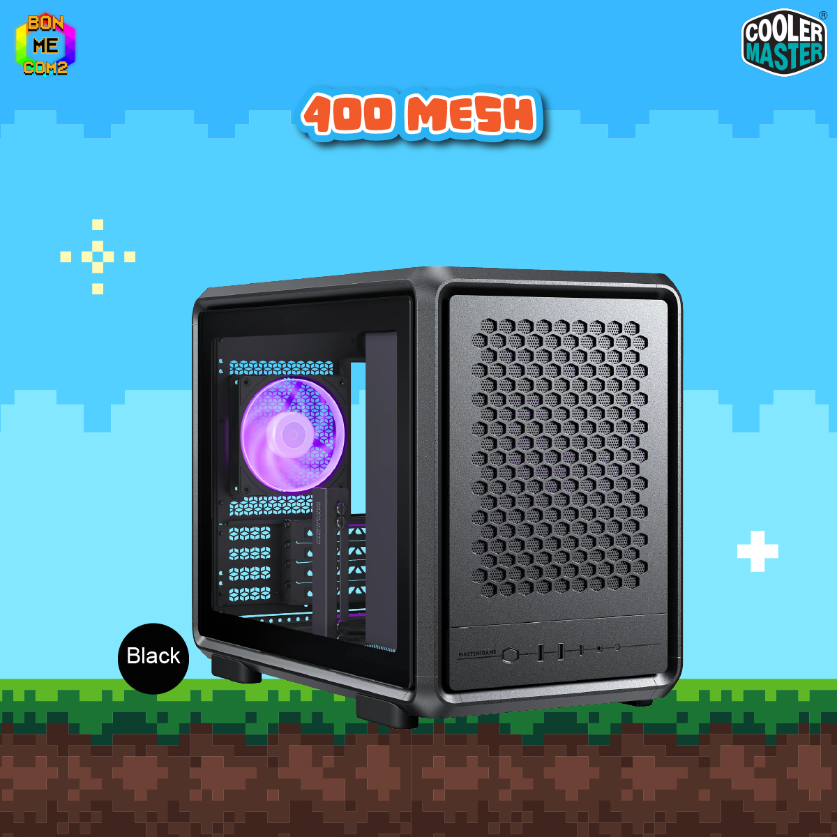 CASE COOLER MASTER MASTERFRAME 400 MESH BLACK (พัดลมเคส1ตัว)